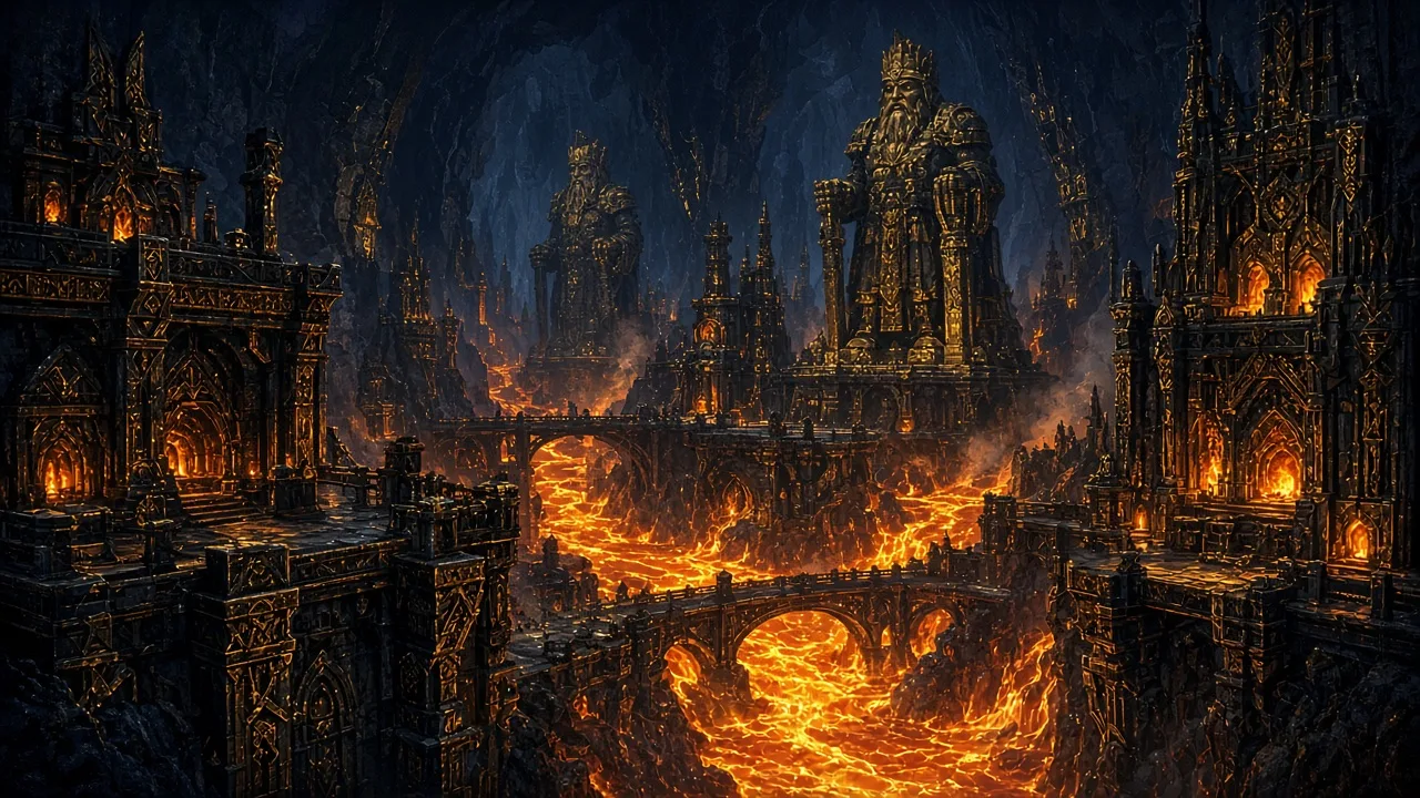 Original painted artwork evoking Blackrock Depths