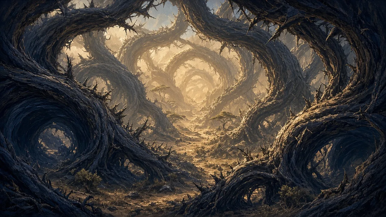 Original painted artwork evoking Razorfen Kraul