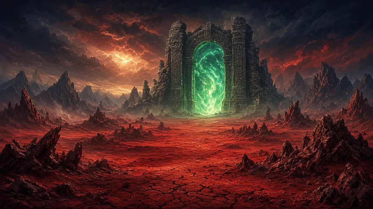 Original painted artwork evoking Blasted Lands