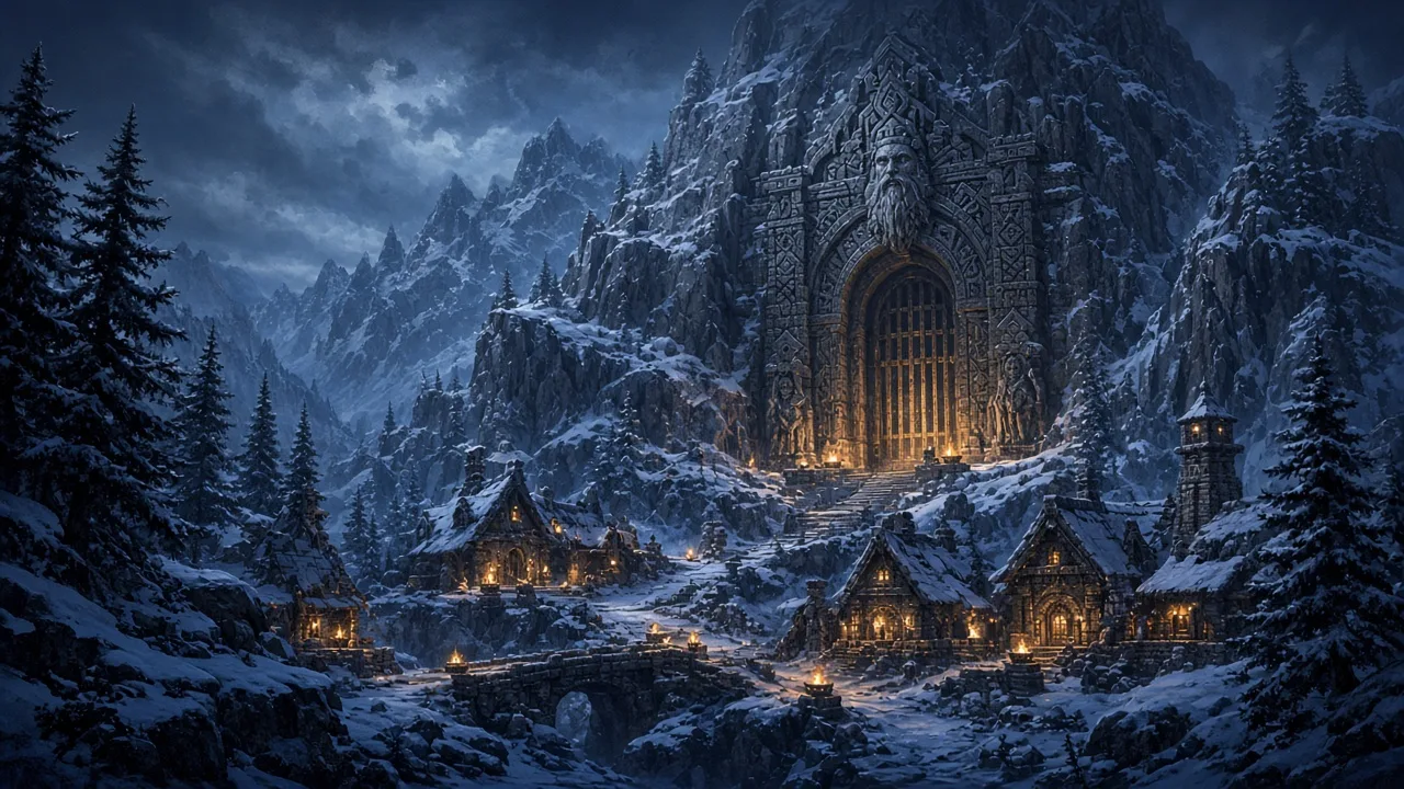 Original painted artwork evoking Dun Morogh