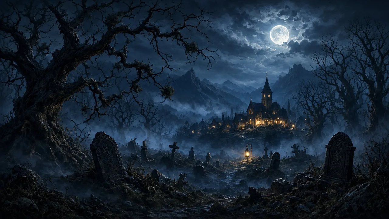 Original painted artwork evoking Duskwood