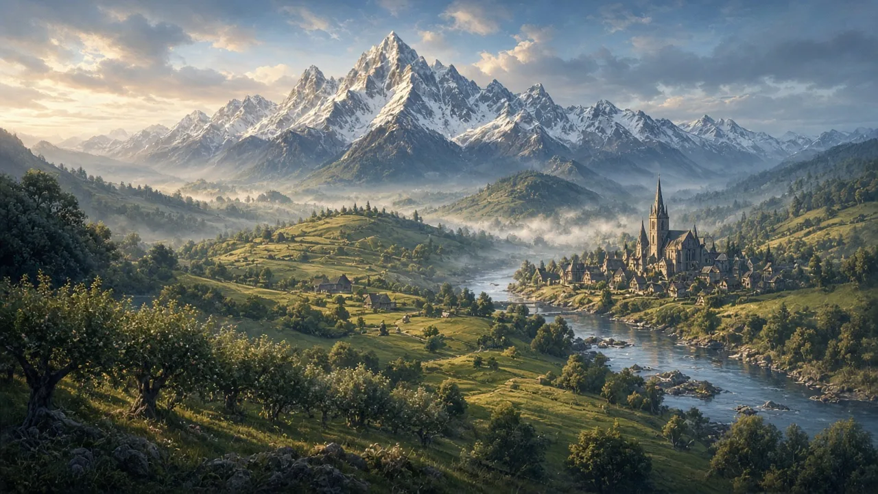 Original painted artwork evoking Hillsbrad Foothills