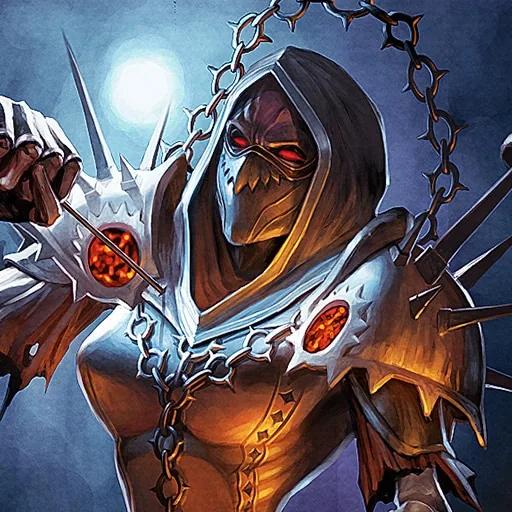 Class card art: blood elf in chains (modern World of Warcraft art, not a Forever screenshot)