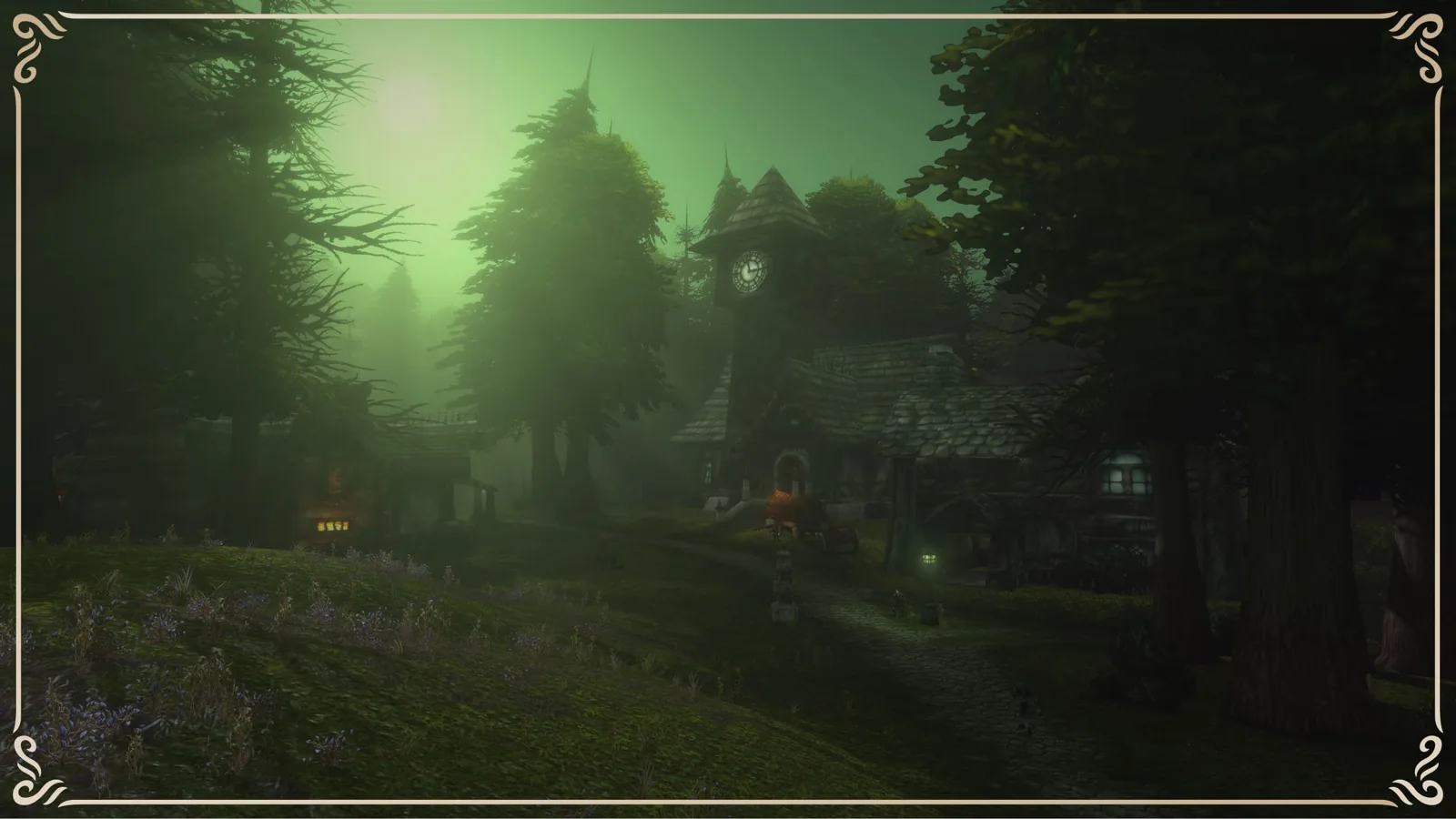 Dark green forest