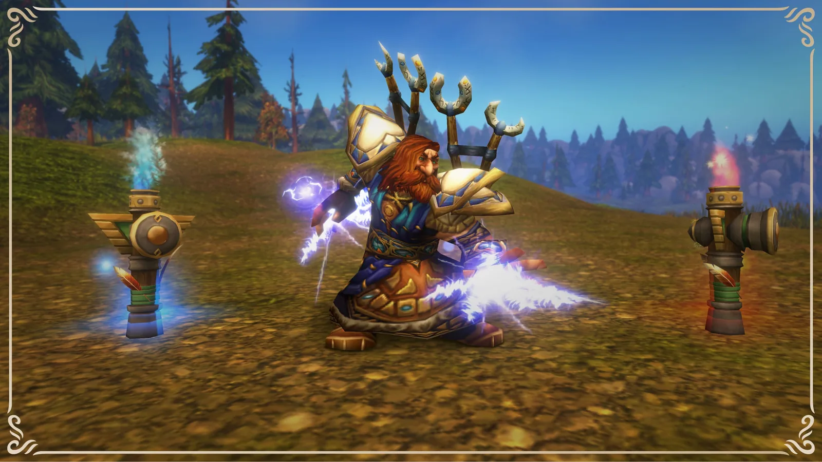 Dwarf casting among totems