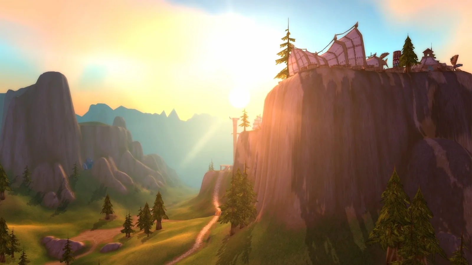 Mulgore: sunlit cliffs and plains