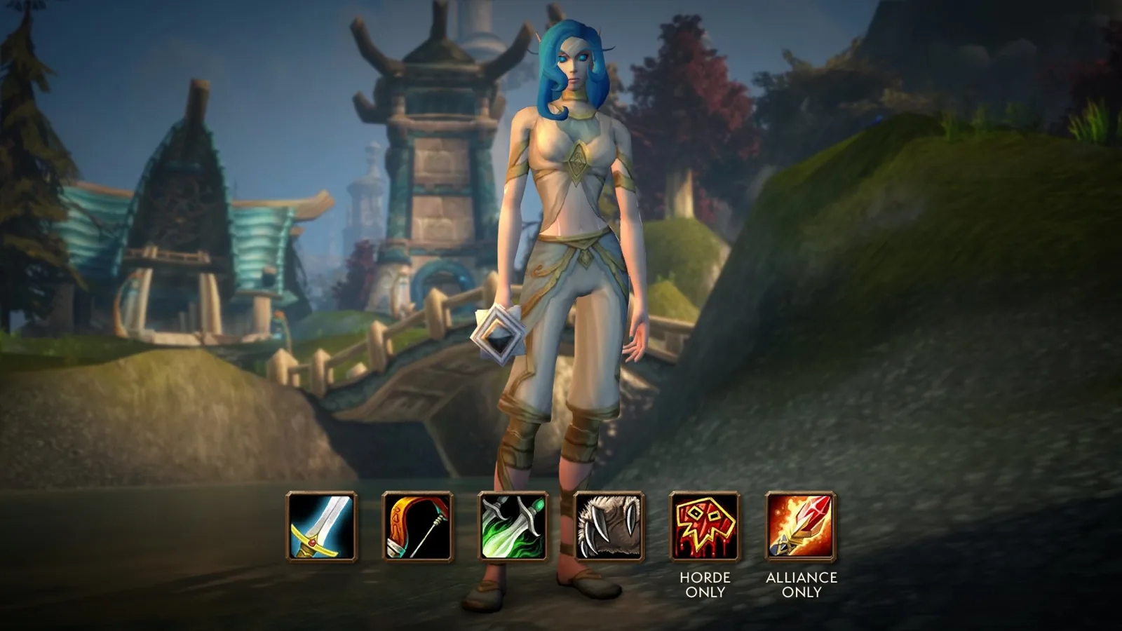 Skyborne character creation screen with class icons