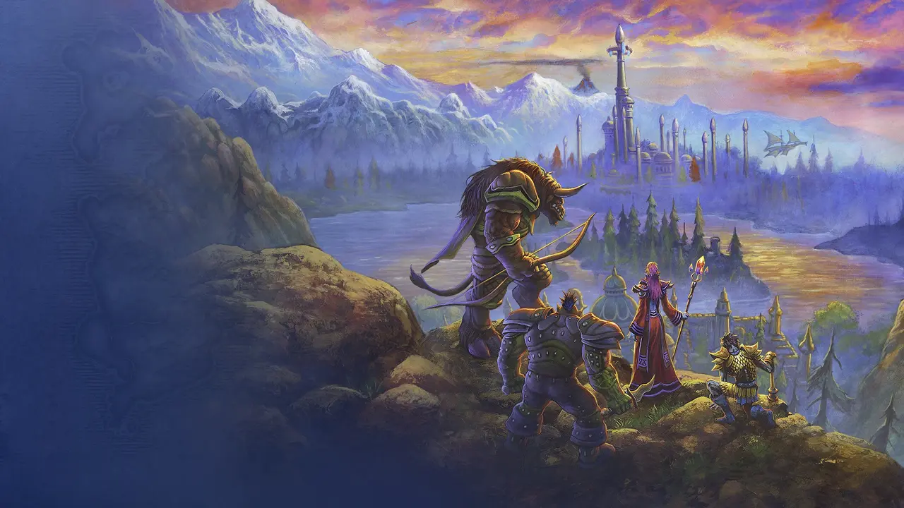 Official WoW Forever image: painted key art: What's Next panel header