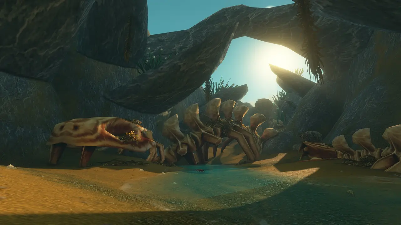 Official WoW Forever image: creature in rocky cave screenshot