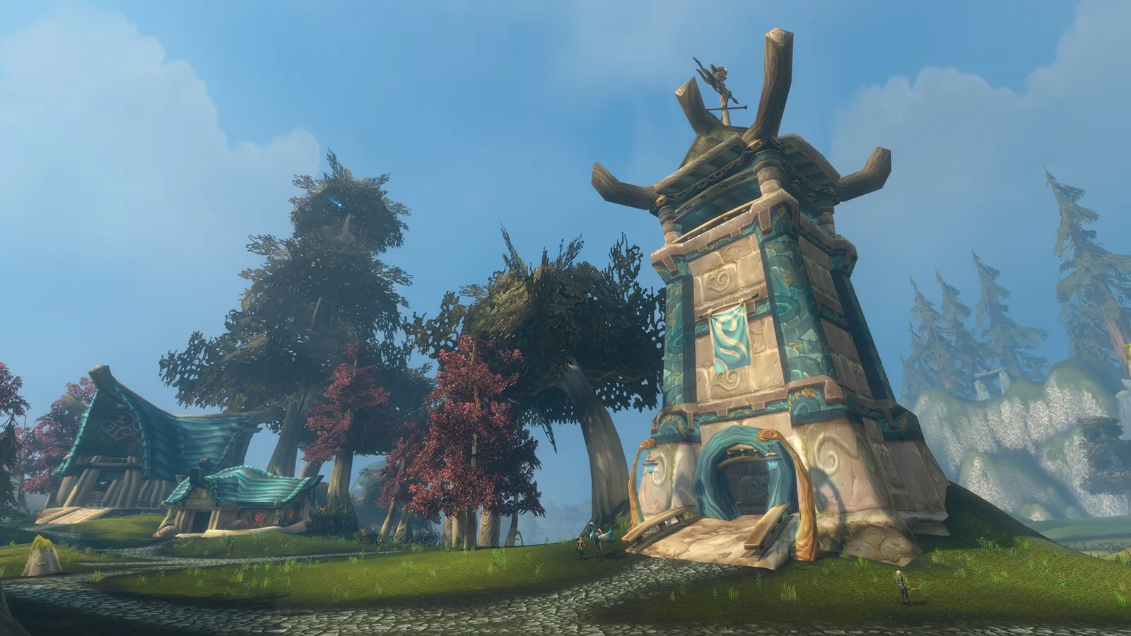 Skyborne windmill tower building on Zephras Isle