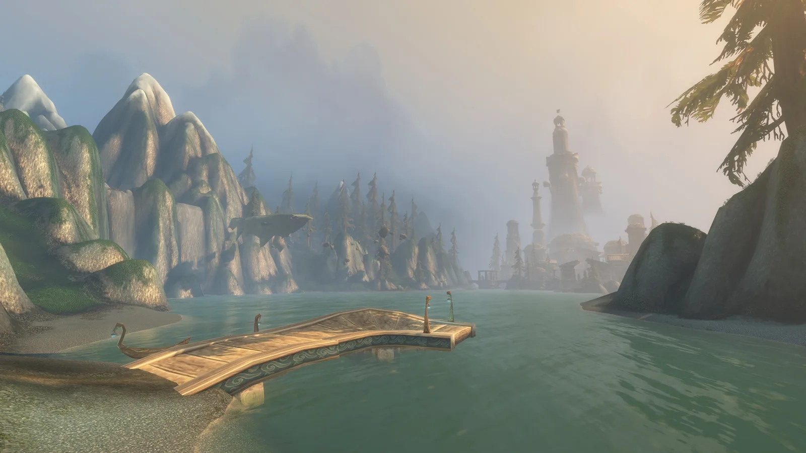 Wooden bridge over Zephras waters