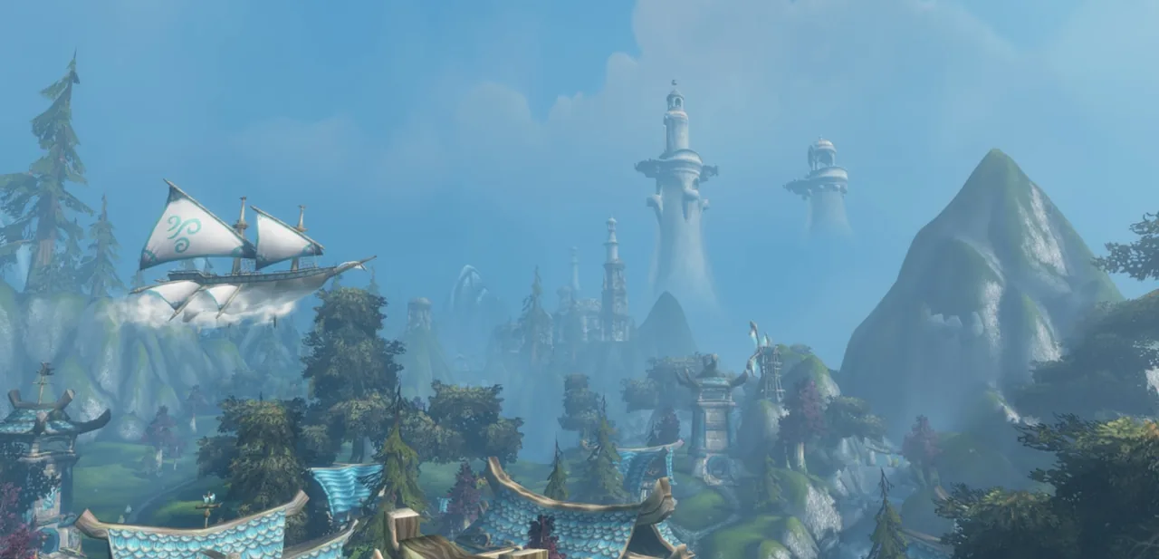 Zephras Isle floating towers and cliffs