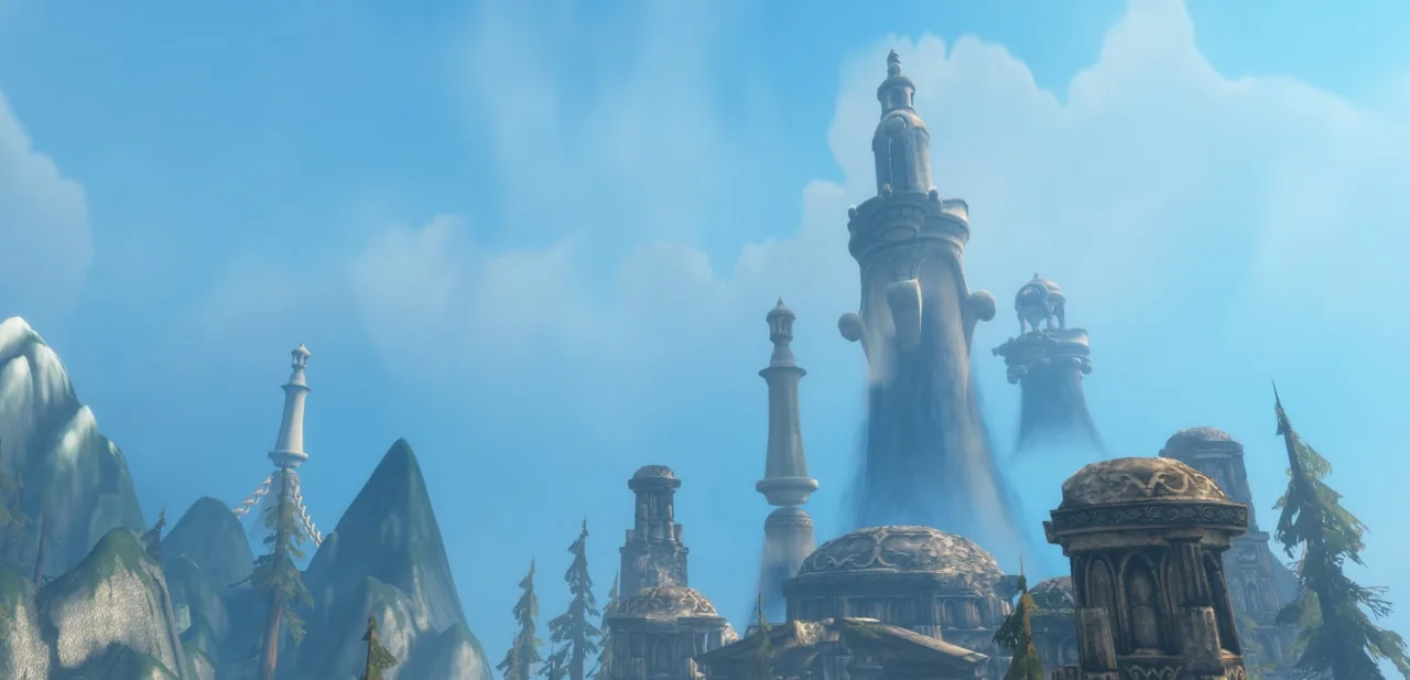 Zephras Isle spires against the sky