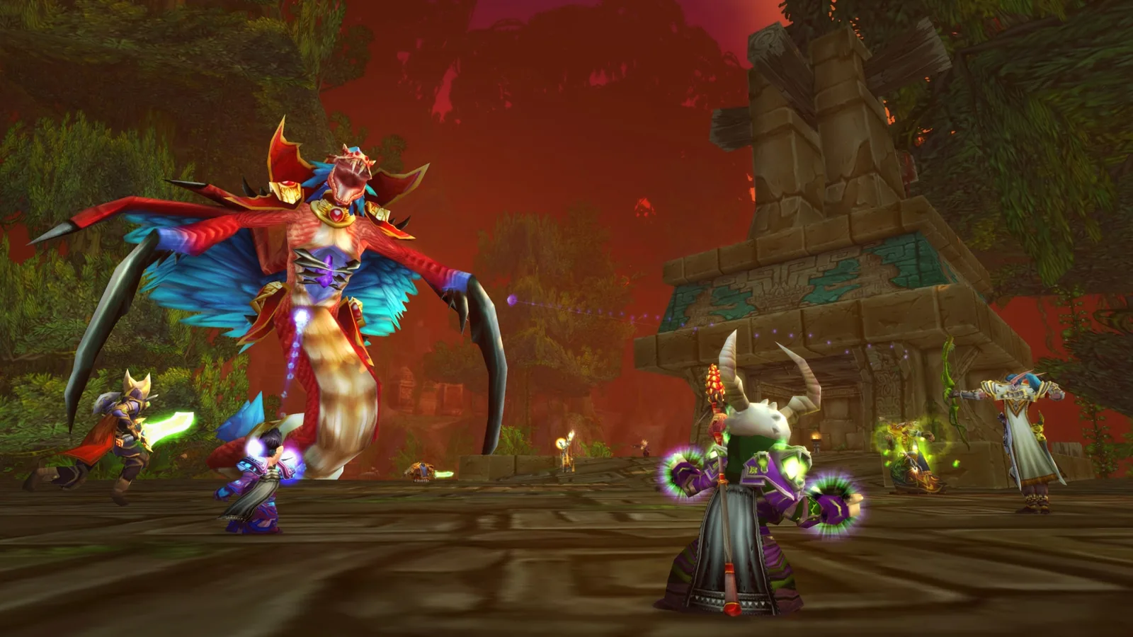 Zul'Gurub: winged boss over players